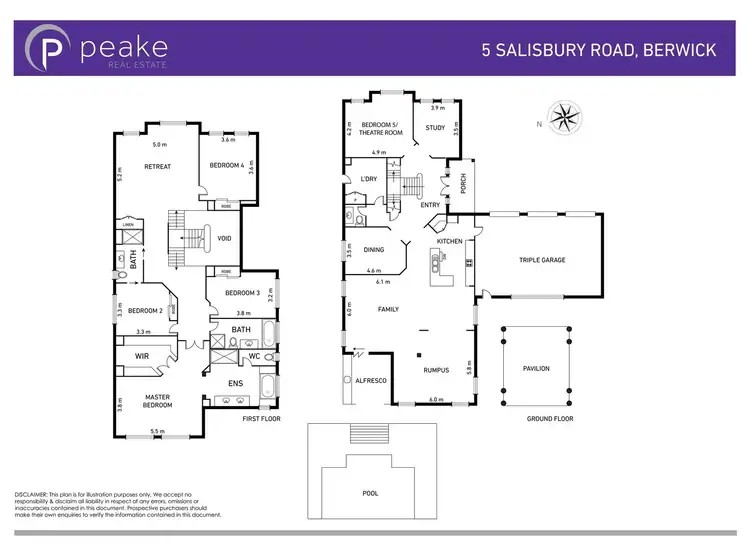 Floorplan of Homely house listing, 5 Salisbury Court, Berwick VIC 3806