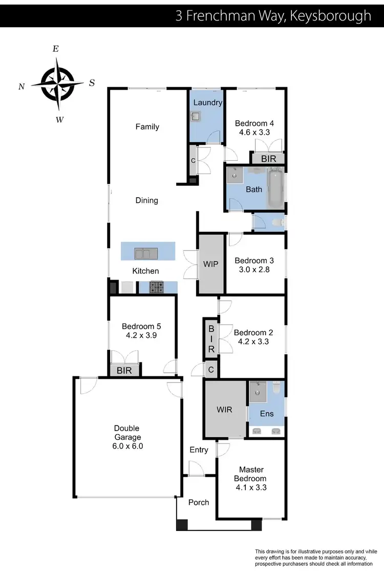 Floorplan of Homely house listing, 3 Frenchman Way, Keysborough VIC 3173