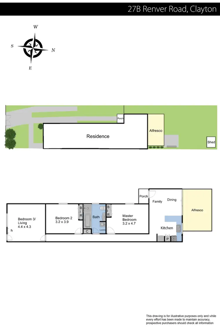 Floorplan of Homely unit listing, 27B Renver Road, Clayton VIC 3168