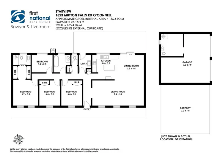 Floorplan of Homely rural property listing, 1823 Mutton Falls Road, O'connell NSW 2795