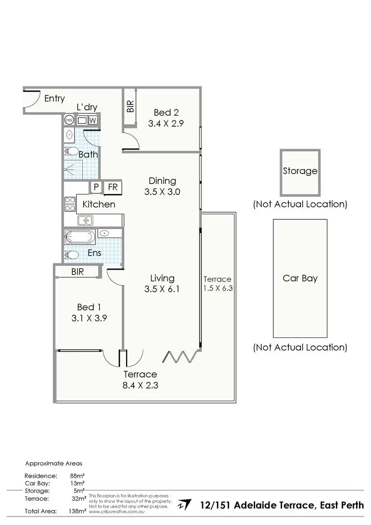 Floorplan of Homely apartment listing, 12/151 Adelaide Tce, East Perth WA 6004