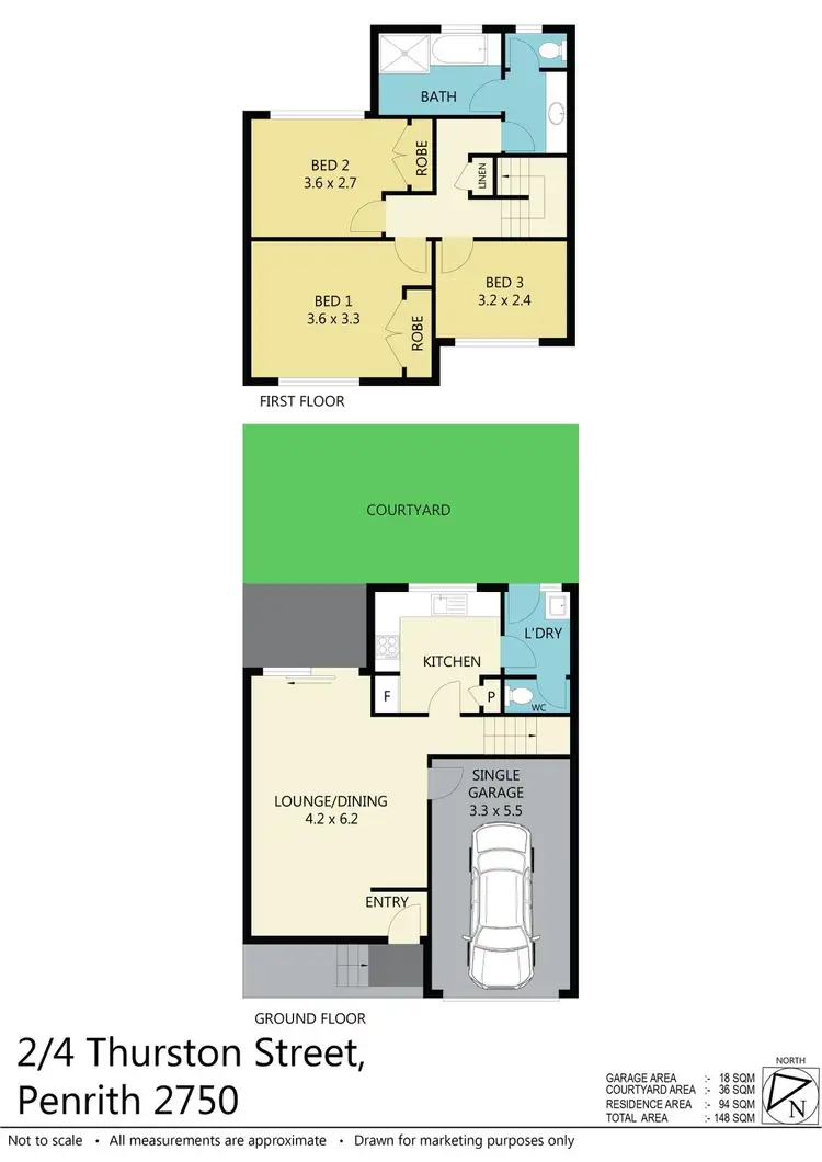 Floorplan of Homely townhouse listing, 2/4 Thurston Street, Penrith NSW 2750