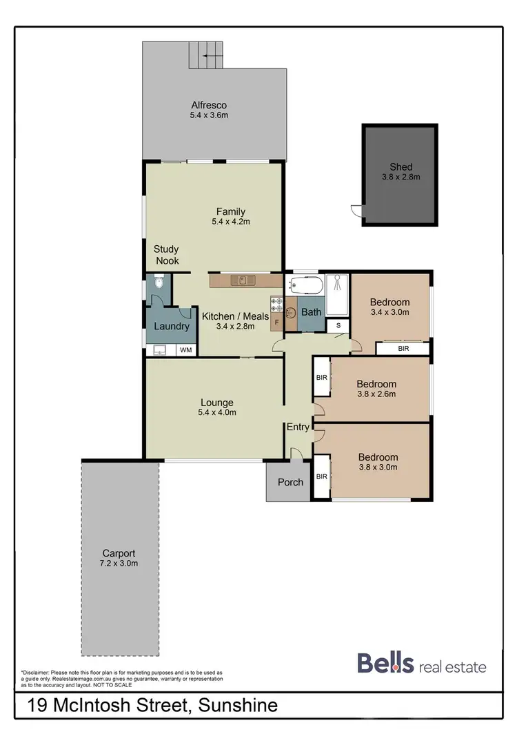Floorplan of Homely house listing, 19 McIntosh Street, Sunshine VIC 3020