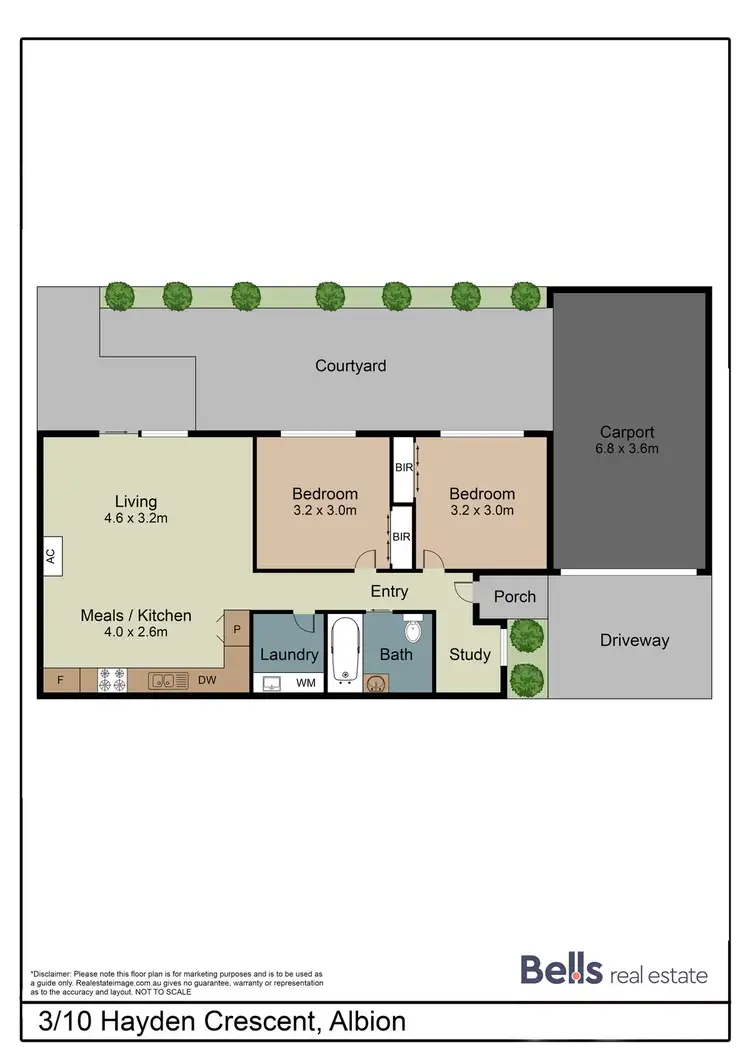 Floorplan of Homely unit listing, 3/10 Hayden Crescent, Albion VIC 3020