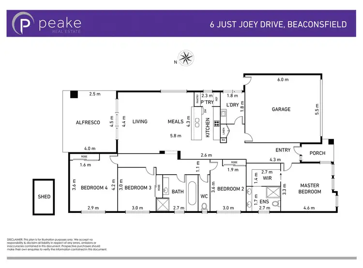 Floorplan of Homely house listing, 6 Just Joey Drive, Beaconsfield VIC 3807