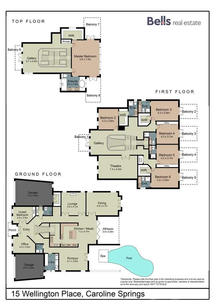 Floorplan of Homely house listing, 15 Wellington Place, Caroline Springs VIC 3023