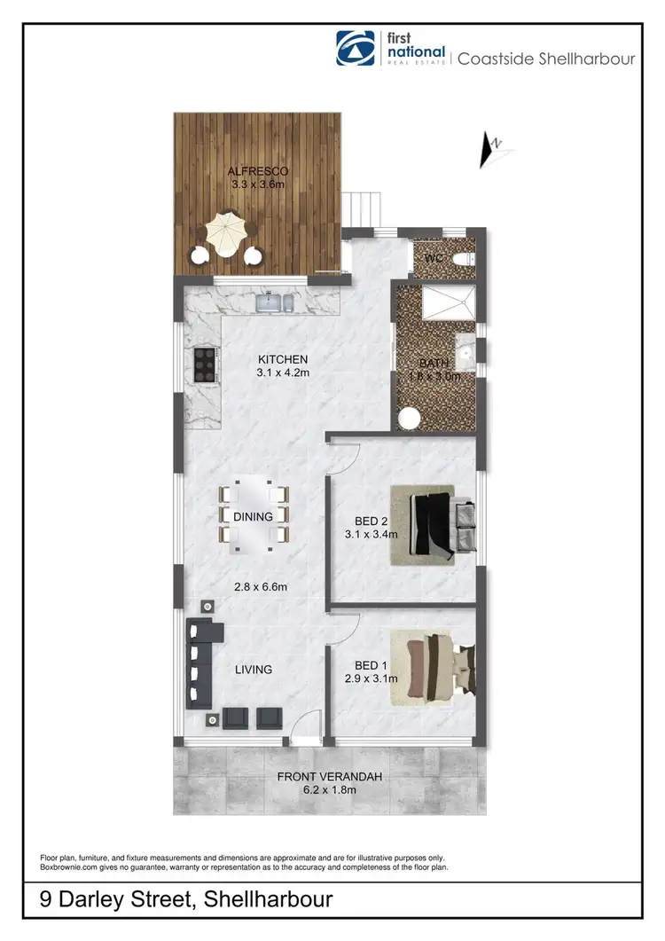 Floorplan of Homely house listing, 9 Darley Street, Shellharbour NSW 2529