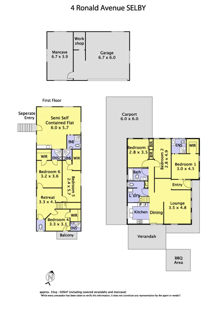 Floorplan of Homely house listing, 4 Ronald Avenue, Selby VIC 3159