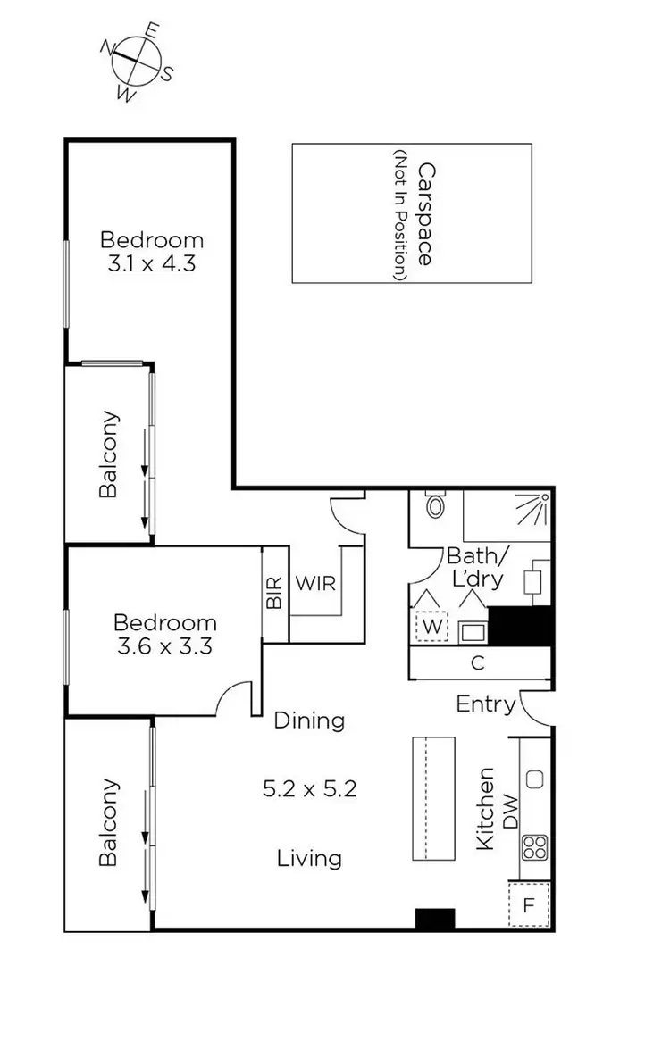 Floorplan of Homely apartment listing, 202/594 St Kilda Road, Melbourne VIC 3004