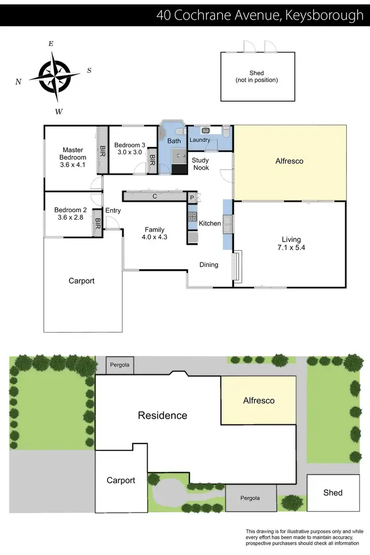 Floorplan of Homely house listing, 40 Cochrane Avenue, Keysborough VIC 3173