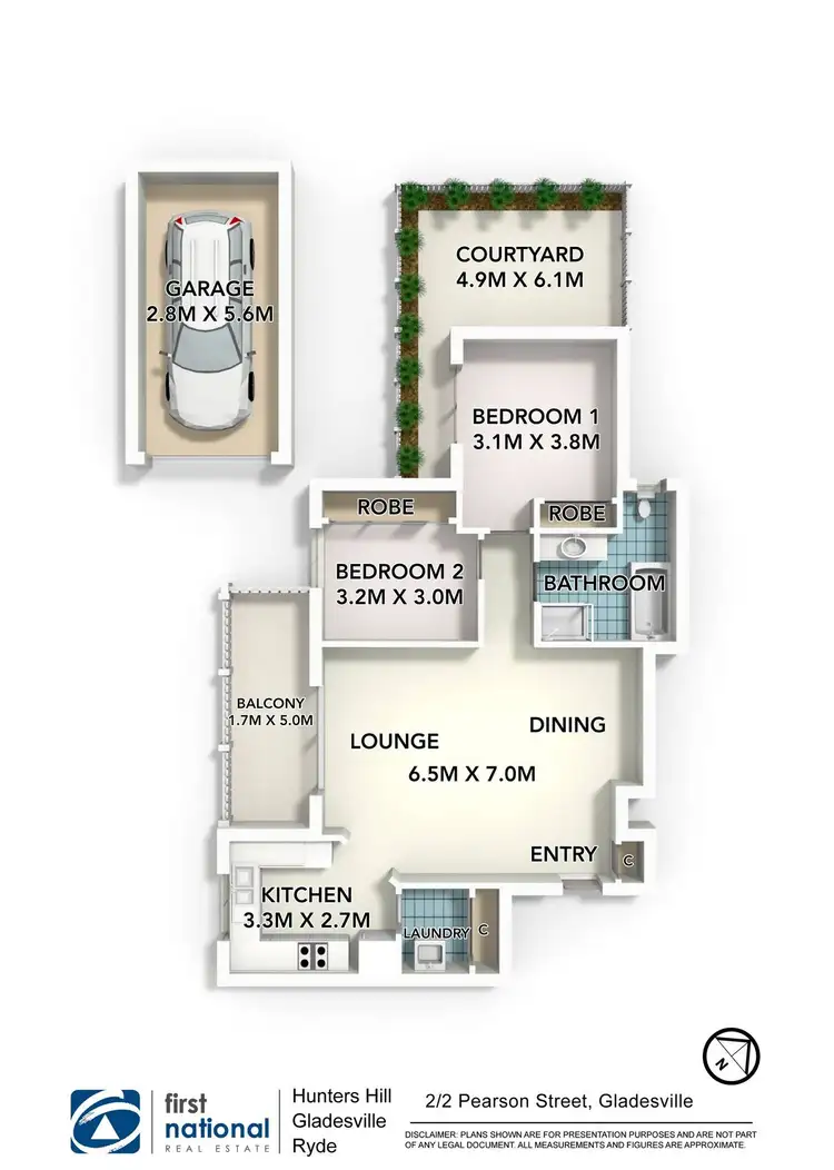 Floorplan of Homely apartment listing, 2/2 Pearson Street, Gladesville NSW 2111