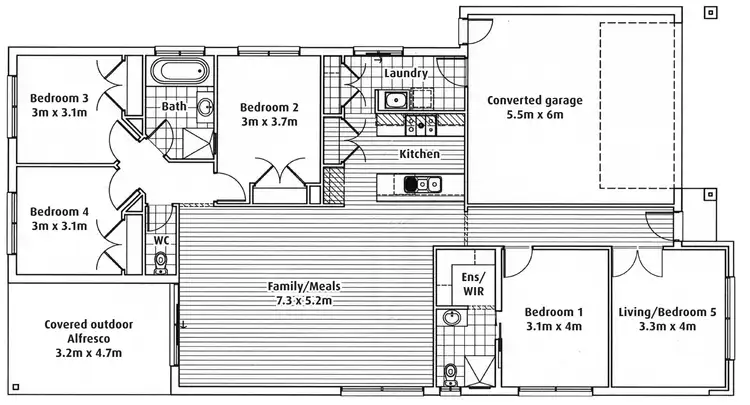 Floorplan of Homely house listing, 4 Monica Way, Beaconsfield VIC 3807