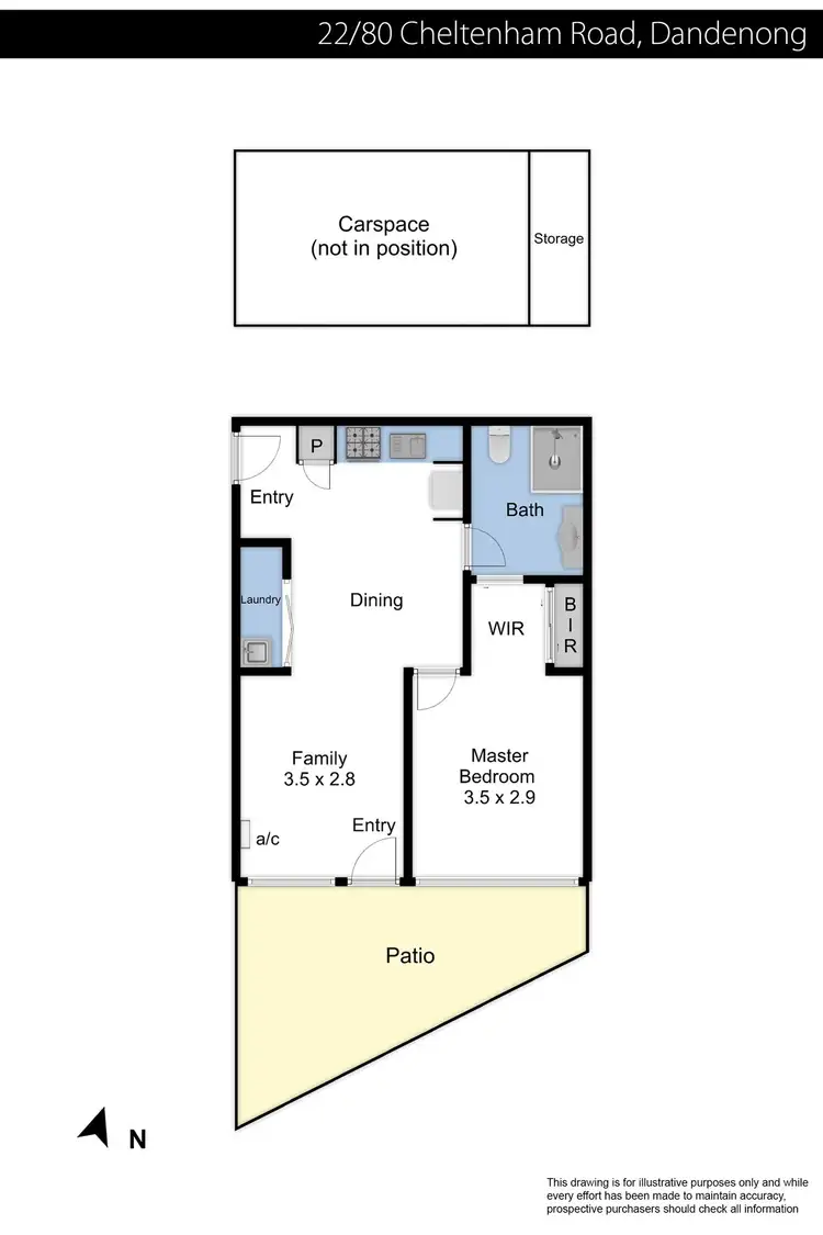 Floorplan of Homely unit listing, 22/80 Cheltenham Road, Dandenong VIC 3175