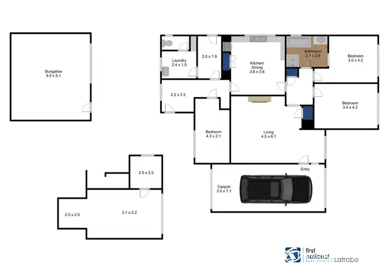 Floorplan of Homely house listing, 19 Cumberland Street, Traralgon VIC 3844