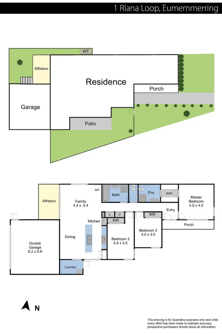 Floorplan of Homely unit listing, 1 Riana Loop, Eumemmerring VIC 3177