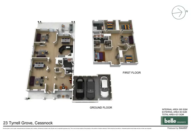 Floorplan of Homely house listing, 23 Tyrrell Grove, Cessnock NSW 2325