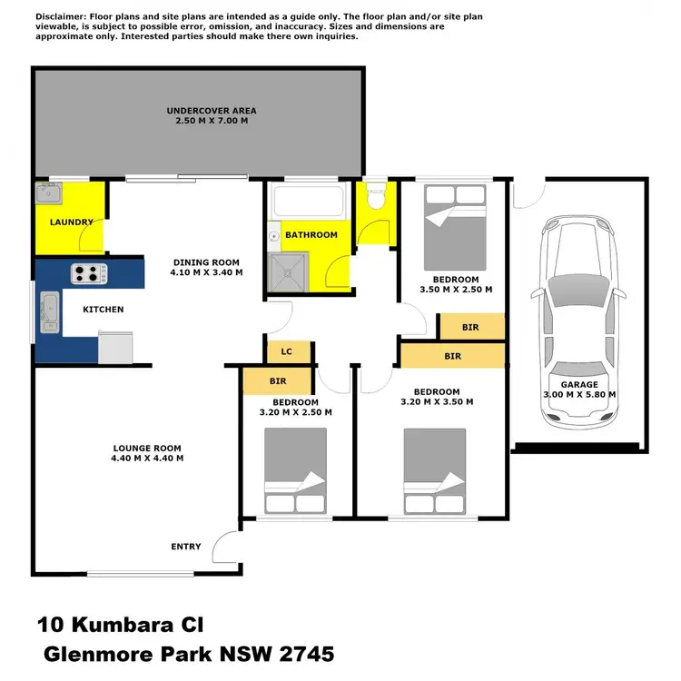 Floorplan of Homely house listing, 10 Kumbara Close, Glenmore Park NSW 2745