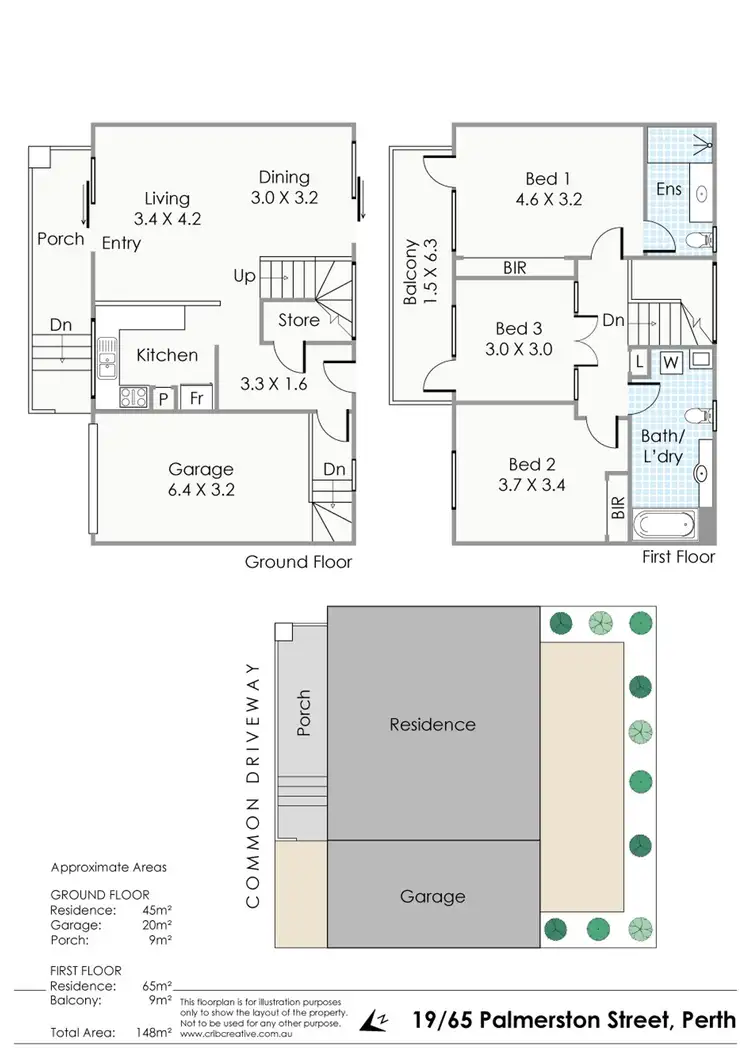 Floorplan of Homely townhouse listing, 19/65 Palmerston St, Perth WA 6000