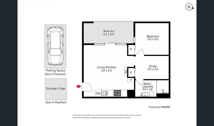 Floorplan of Homely apartment listing, 501/10 Trenerry Crescent, Abbotsford VIC 3067