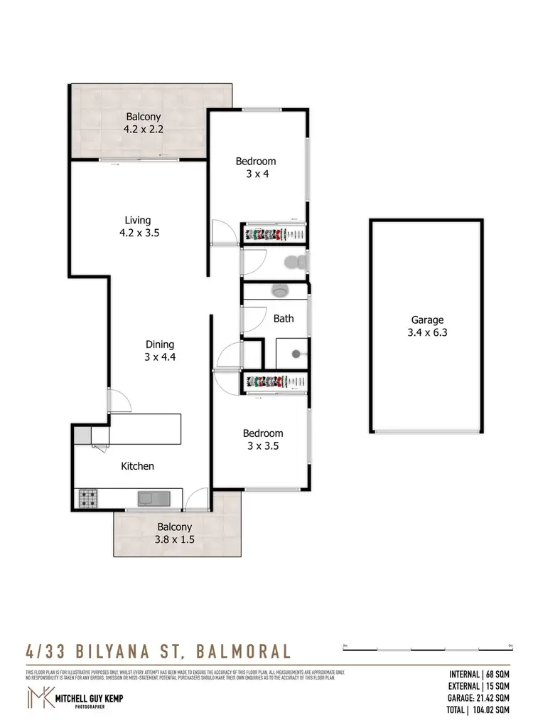 Floorplan of Homely unit listing, 4/33 Bilyana Street, Balmoral QLD 4171