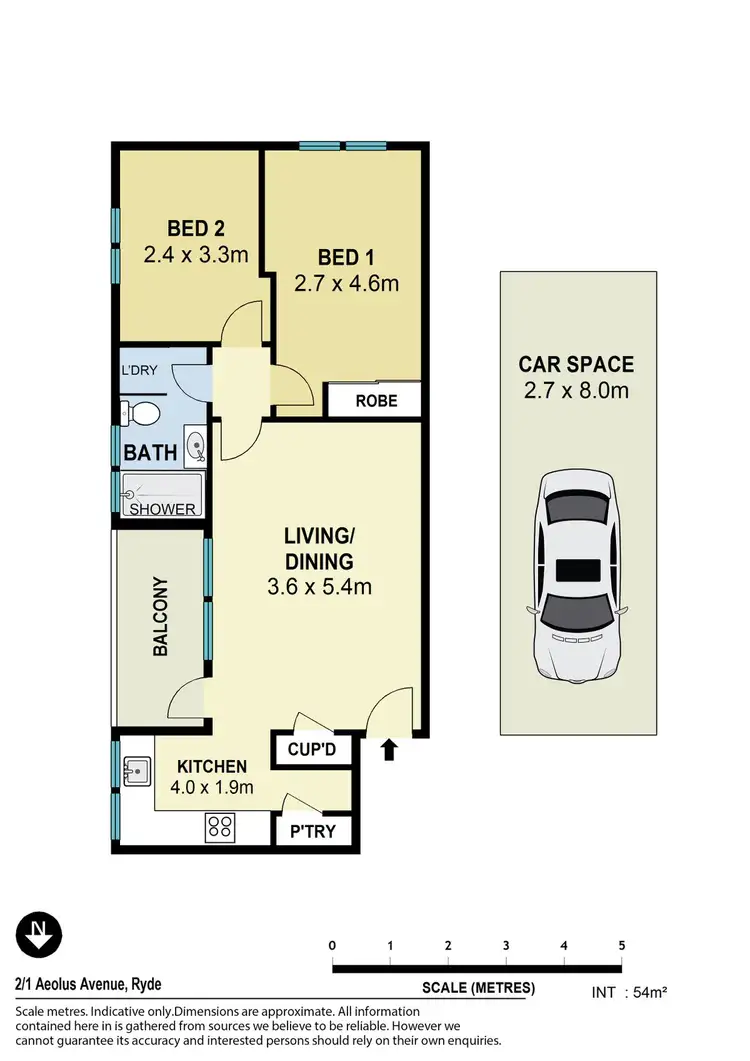 Floorplan of Homely apartment listing, 2/1 Aeolus Avenue, Ryde NSW 2112