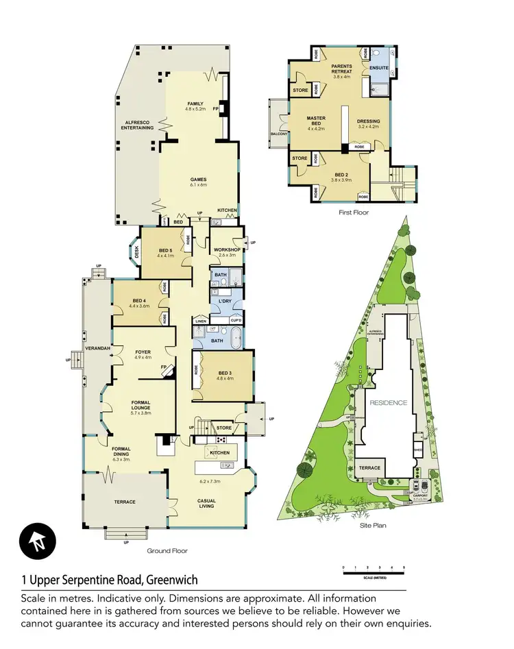 Floorplan of Homely house listing, 1 Upper Serpentine Road, Greenwich NSW 2065