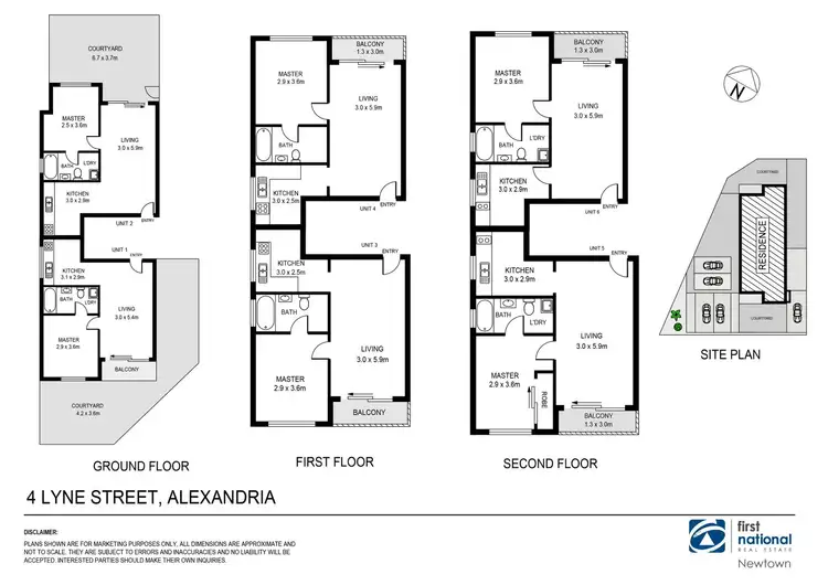 Floorplan of Homely block of units listing, 4 Lyne Street, Alexandria NSW 2015