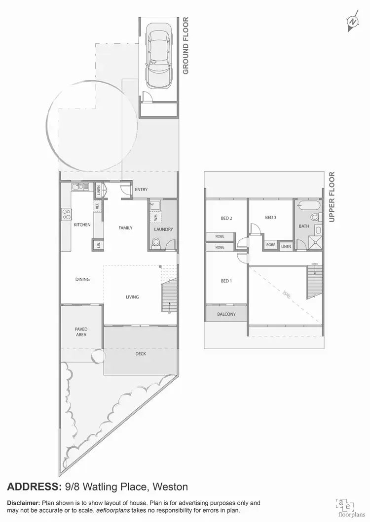 Floorplan of Homely townhouse listing, 9/8 Watling Place, Weston ACT 2611