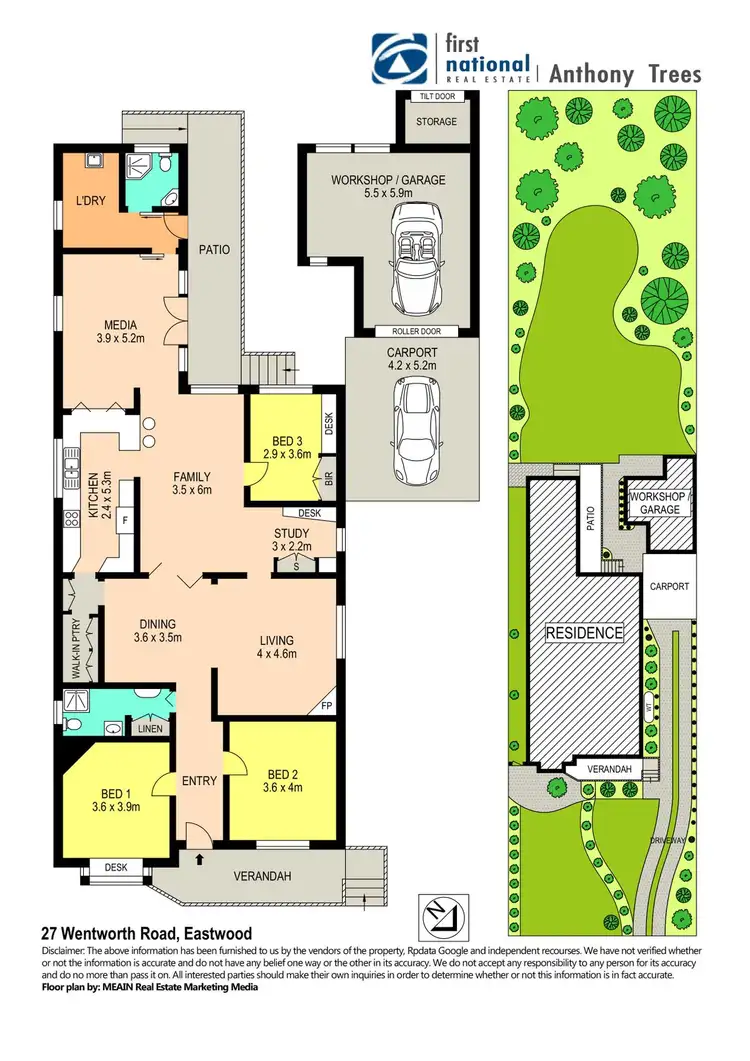 Floorplan of Homely house listing, 27 Wentworth Road, Eastwood NSW 2122