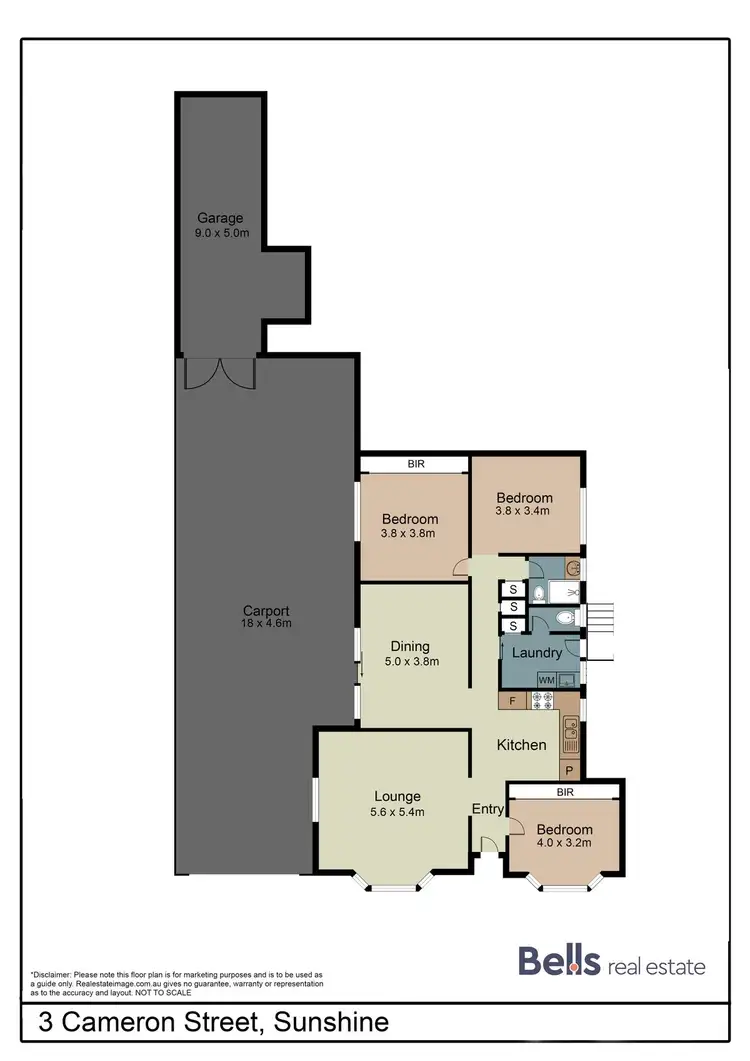 Floorplan of Homely house listing, 3 Cameron Street, Sunshine VIC 3020