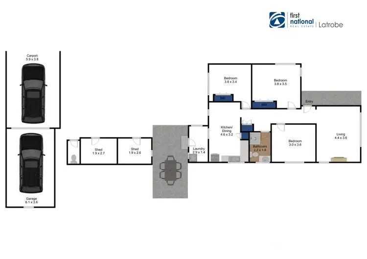 Floorplan of Homely house listing, 34 Stockdale Road, Traralgon VIC 3844
