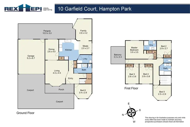 Floorplan of Homely house listing, 10 Garfield Court, Hampton Park VIC 3976