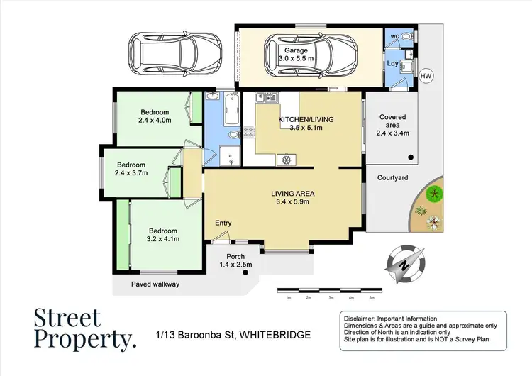 Floorplan of Homely villa listing, 1/13 Baroonba Street, Whitebridge NSW 2290