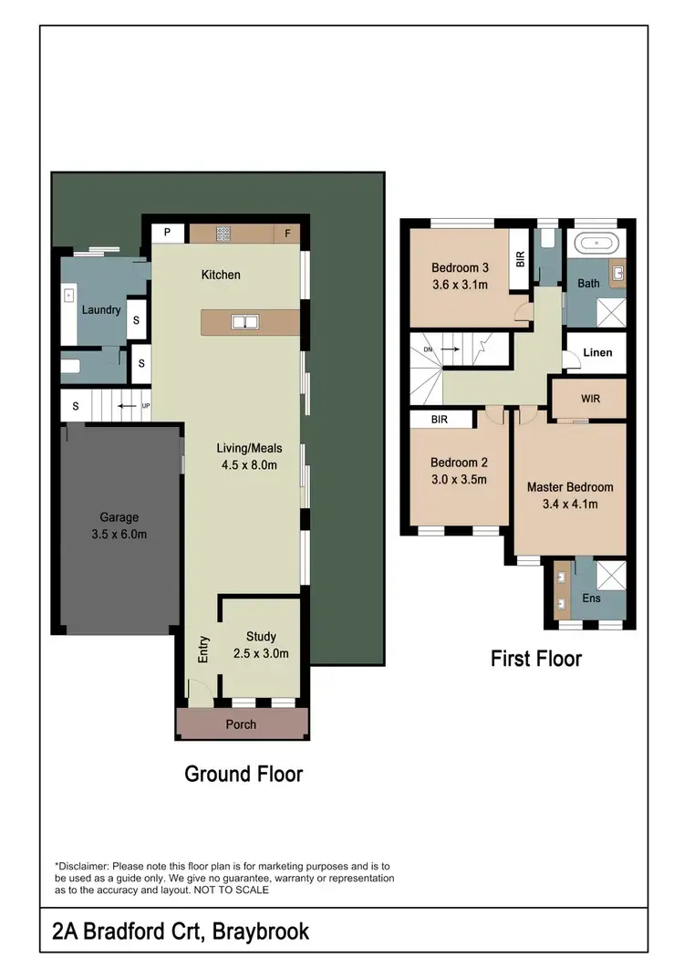 Floorplan of Homely townhouse listing, 2A Bradford Court, Braybrook VIC 3019
