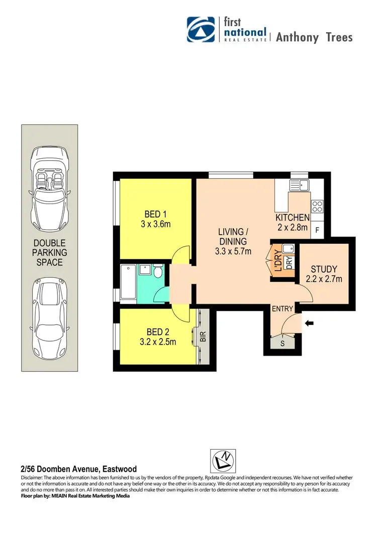 Floorplan of Homely unit listing, 2/56 Doomben Avenue, Eastwood NSW 2122