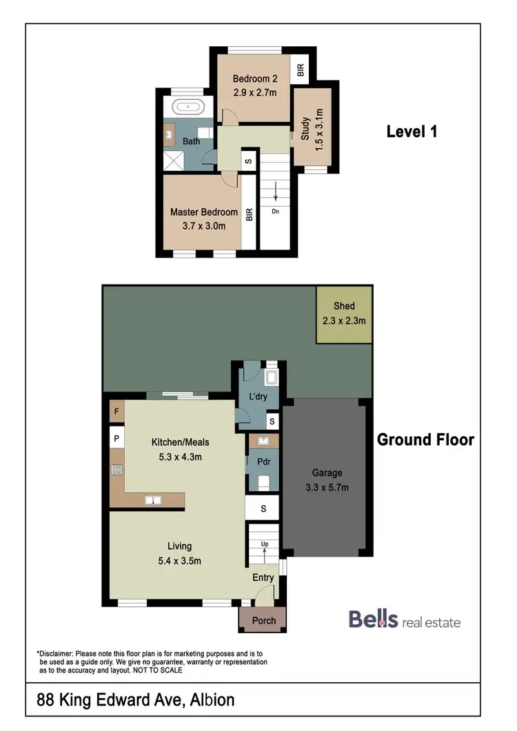 Floorplan of Homely townhouse listing, 88 King Edward Avenue, Albion VIC 3020