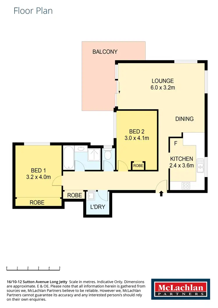 Floorplan of Homely unit listing, 16/10-12 Sutton Avenue, Long Jetty NSW 2261