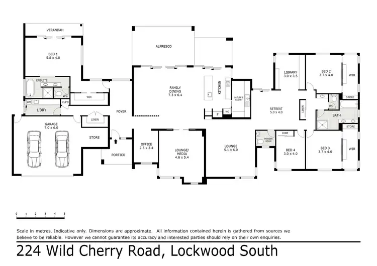 Floorplan of Homely house listing, 224 Wild Cherry Road, Lockwood South VIC 3551