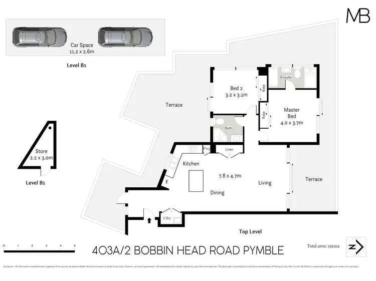 Floorplan of Homely apartment listing, 403A/2 Bobbin Head Road, Pymble NSW 2073