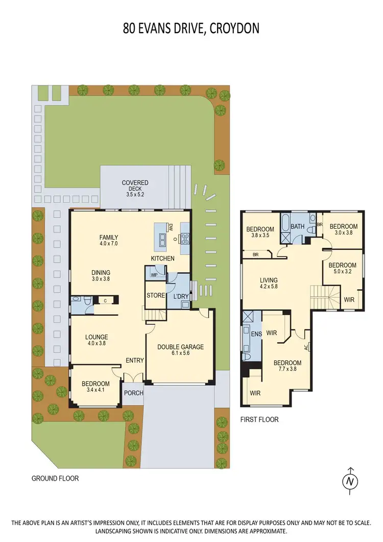 Floorplan of Homely house listing, 80 Evans Drive, Croydon VIC 3136