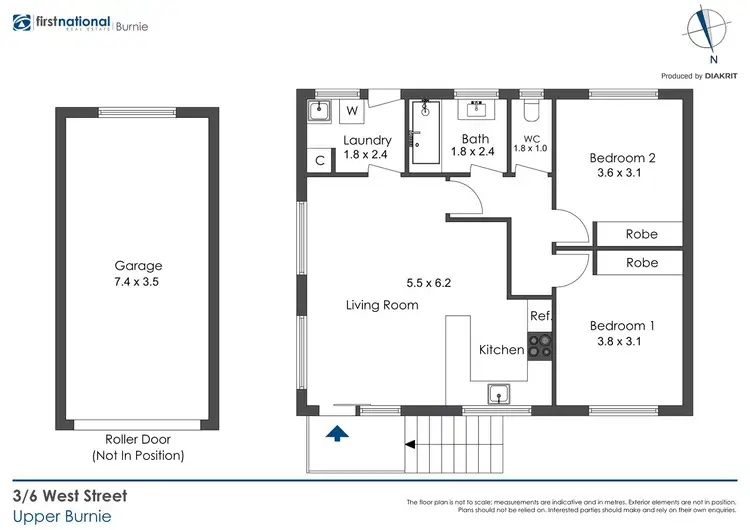 Floorplan of Homely unit listing, 3/6 West Street, Upper Burnie TAS 7320