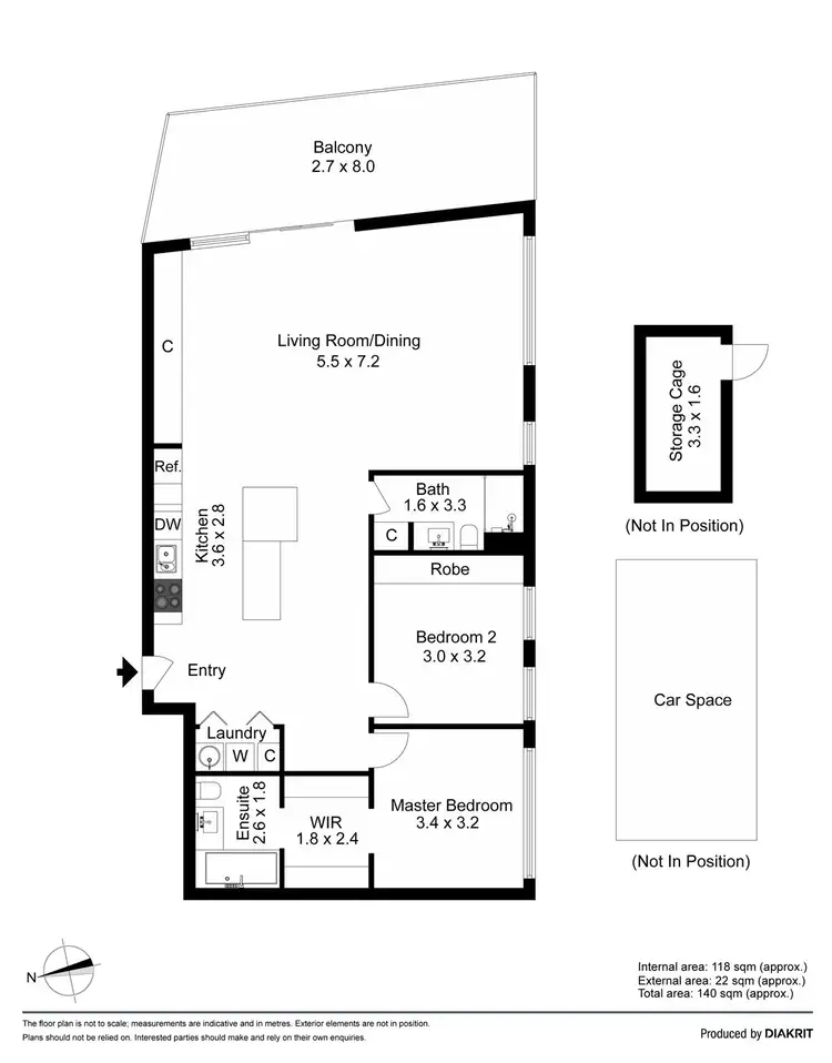 Floorplan of Homely apartment listing, 305/18 Bent Street, Kensington VIC 3031