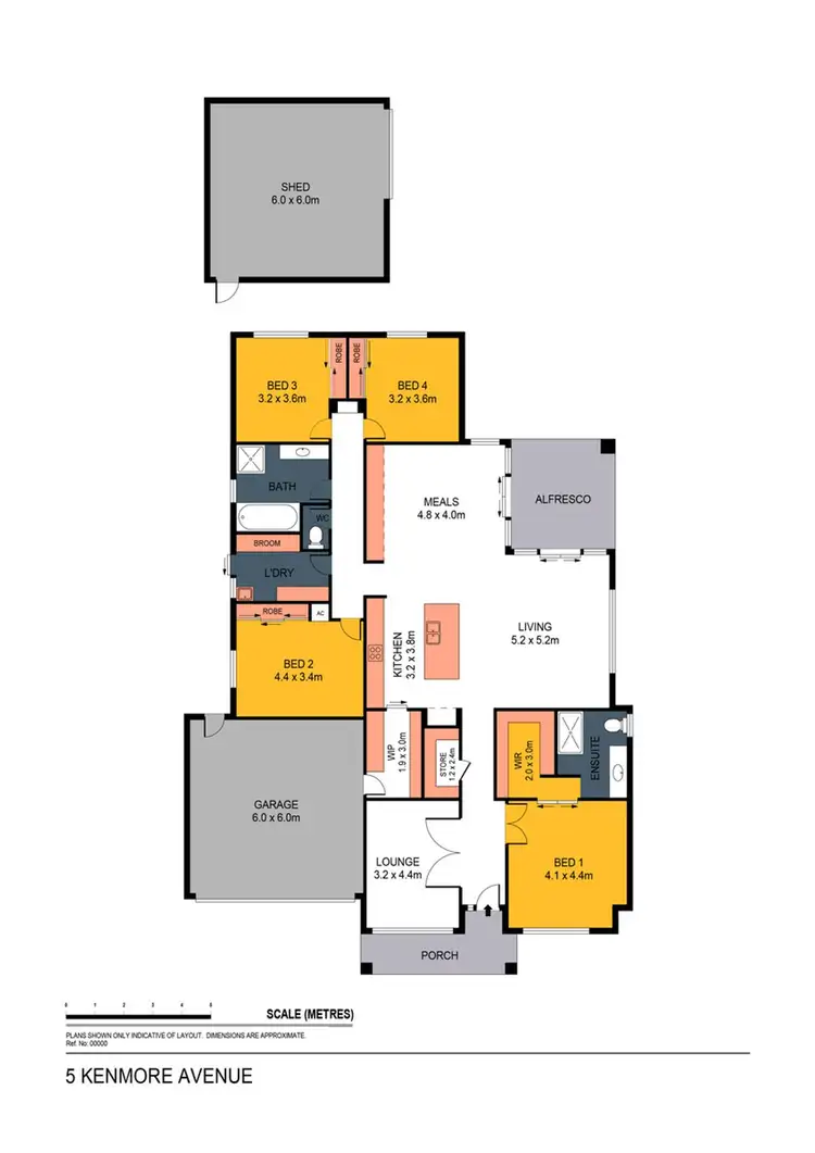 Floorplan of Homely house listing, 5 Kenmore Avenue, Junortoun VIC 3551