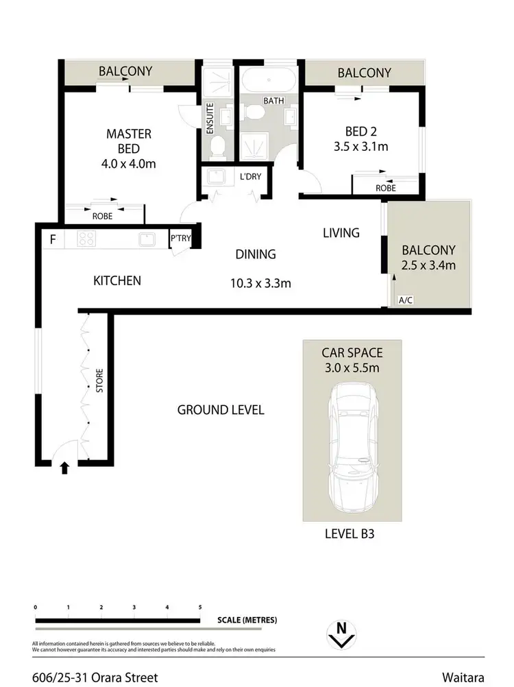 Floorplan of Homely apartment listing, 606/25-31 Orara Street, Waitara NSW 2077