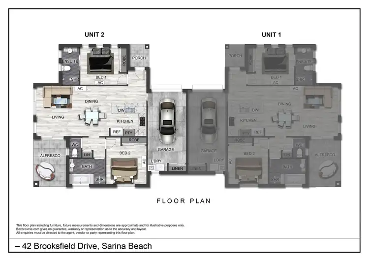 Floorplan of Homely unit listing, 2/42 Brooksfield Drive, Sarina Beach QLD 4737