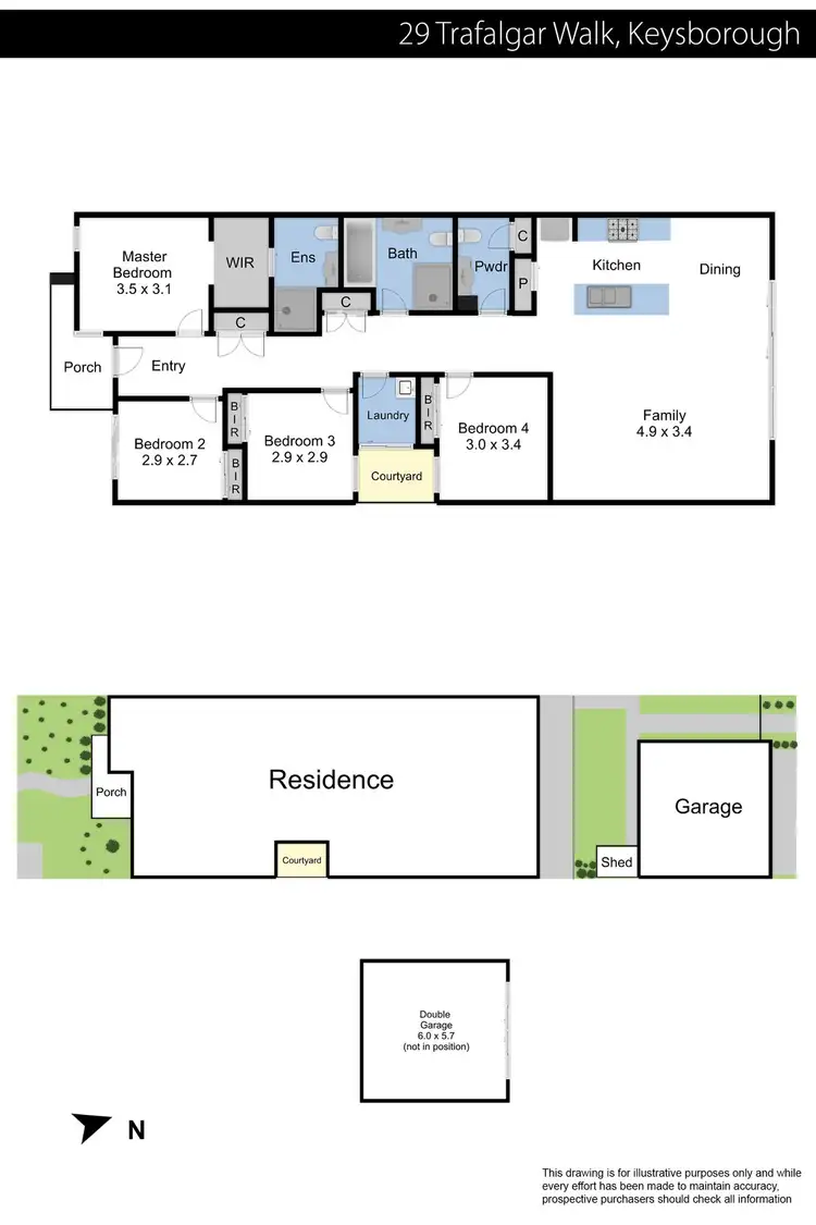 Floorplan of Homely house listing, 29 Trafalgar Walk, Keysborough VIC 3173