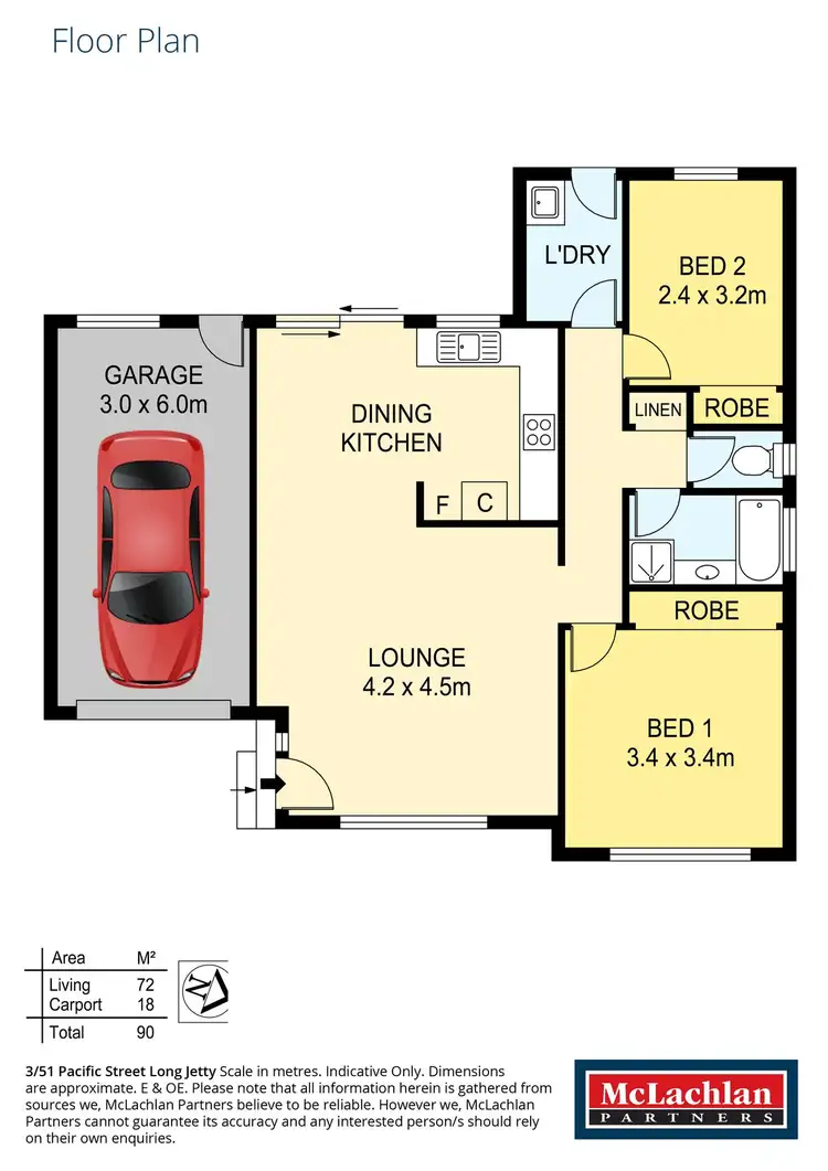 Floorplan of Homely villa listing, 3/51 Pacific Street, Long Jetty NSW 2261