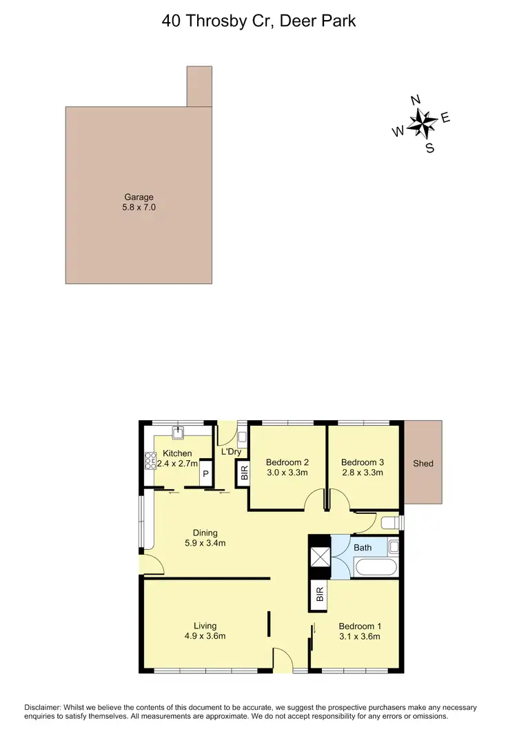 Floorplan of Homely house listing, 40 Throsby Crescent, Deer Park VIC 3023