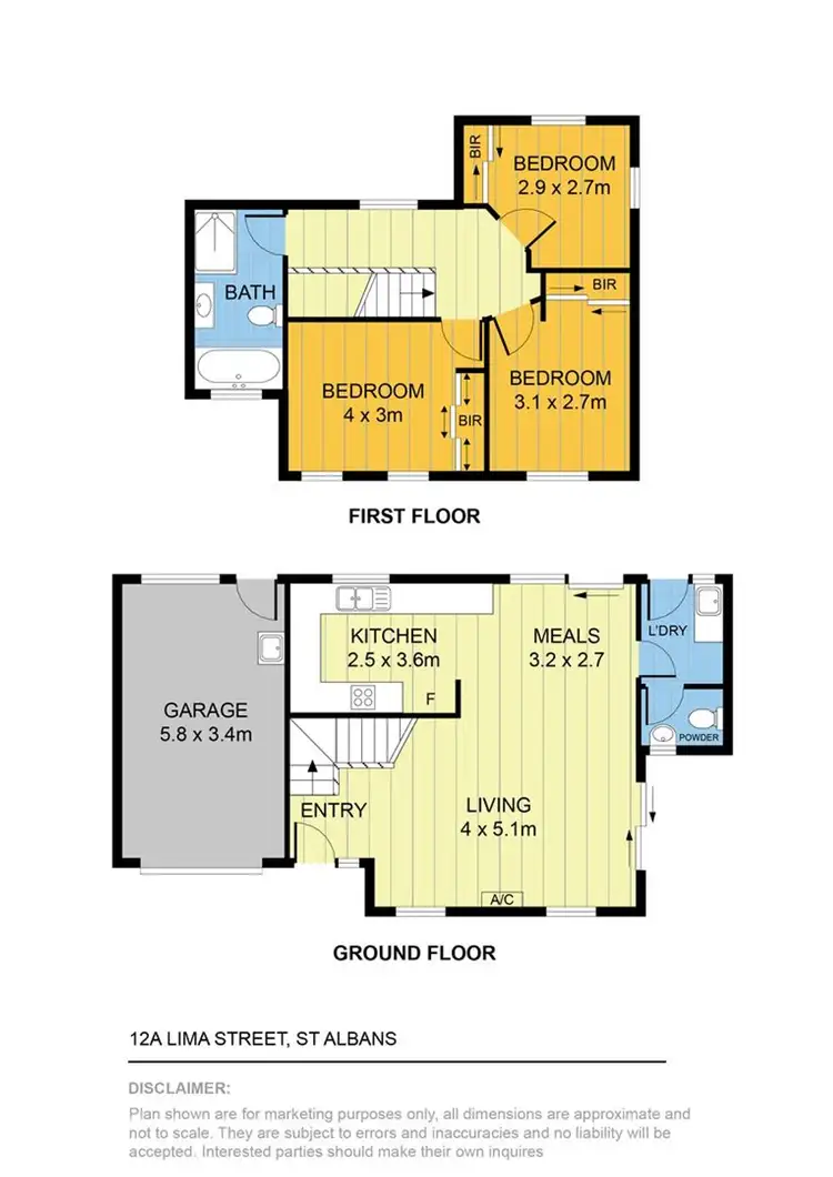 Floorplan of Homely house listing, 12A Lima Street, St Albans VIC 3021