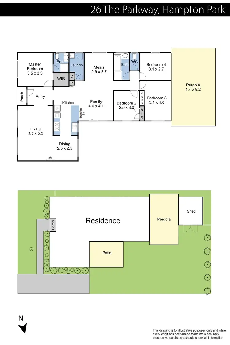 Floorplan of Homely house listing, 26 The Parkway, Hampton Park VIC 3976